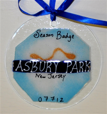 Beach Badge Asbury Park Blue Suncatchers
