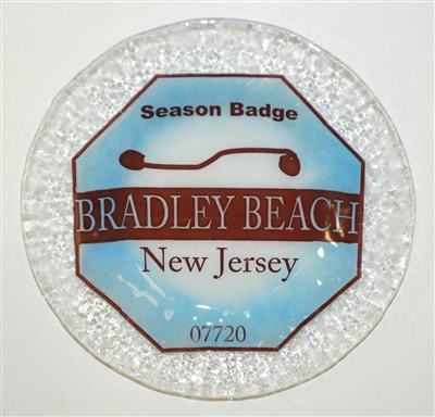 Any Town Beach Badge 9 inch Blue Plate