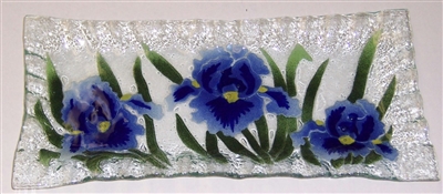 Blue Iris Rectangle Plate