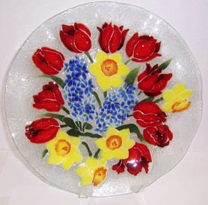 Bold Spring Floral 14 inch Platter