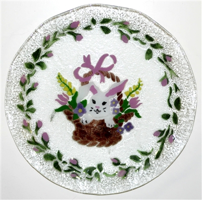 Bunny in Basket 12 inch Plate