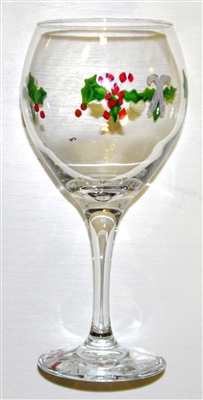 Candy Cane Red Wine Glass