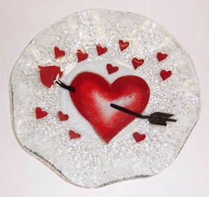 Heart with Arrow 9 inch Bowl
