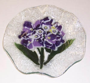 Hydrangea Purple 9 inch Bowl