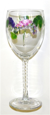 Hydrangea White Wine Glass