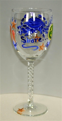 Jersey Shore White Wine Glass
