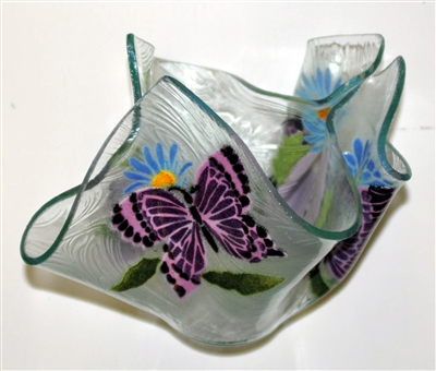 Large Pink Butterfly Candleholder