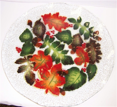 Fall Leaves 12 inch Platter