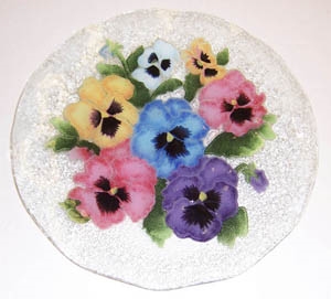 Pastel Pansy 12 inch Plate