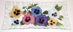 Pastel Pansy Rectangle Plate
