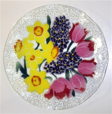 Pastel Spring Floral 12 inch Platter