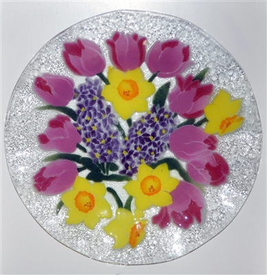 Pastel Spring Floral 14 inch Platter