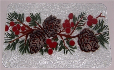 Pine Cone and Holly Small Tray (Insert Only)