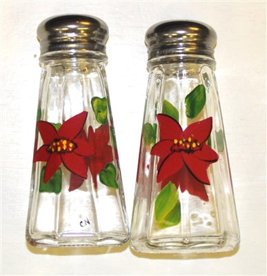 Poinsettia Salt and Pepper Shakers