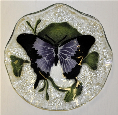Purple Butterfly 9 inch Bowl