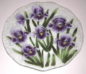 Purple Iris 14 inch Platter