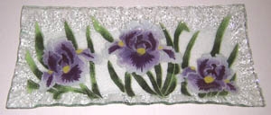 Purple Iris Rectangle Plate