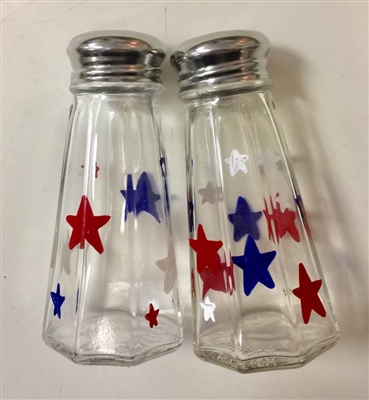 Red, White, and Blue Stars Salt and Pepper Shakers