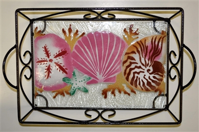 Small Sea Shell Tray (with Metal Holder)