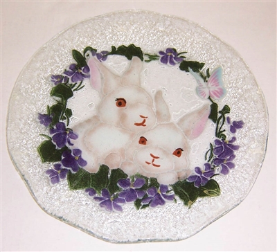 White Bunny 12 inch Platter