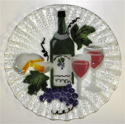 Wine and Cheese 10.75 inch Plate