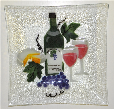 Wine and Cheese Large Square Platter